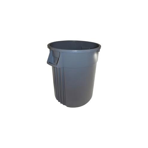 Genuine Joe Gator 55-gallon Container - 55 gal Capacity - Impact Resistant, Crush Resistant, Long Lasting, Spill Resistant, Jam-free, Handle - 33" Height x 26.8" Width - Gray