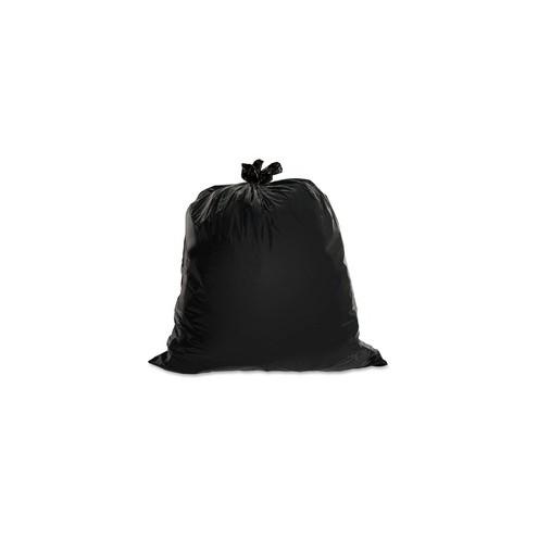 Genuine Joe Heavy-Duty Trash Can Liners - Medium Size - 30 gal - 30" Width x 36" Length x 1.50 mil (38 Micron) Thickness - Low Density - Black - 100/Carton