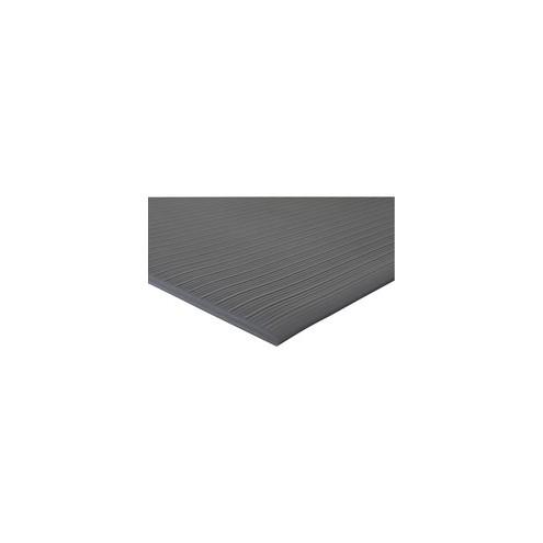 Genuine Joe Air Step Anti-Fatigue Mat - Warehouse - 12 ft Length x 36" Width x 0.38" Thickness - Vinyl - Black