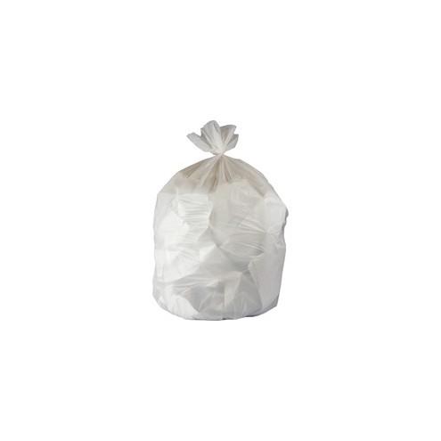 Genuine Joe 16-gallon Linear Low-Density Bags - 16 gal - 24" Width x 32" Length x 4 mil (102 Micron) Thickness - White - Resin - 500/Carton - Waste Disposal