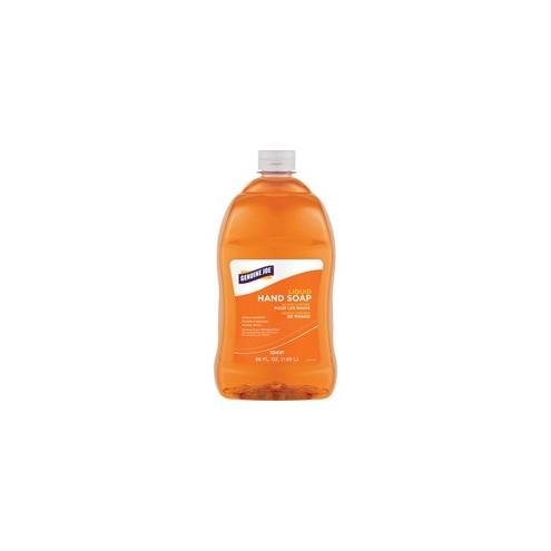 Genuine Joe Citrus Scented Liquid Hand Soap - Citrus Scent - 56 fl oz (1656.1 mL) - Hand, Daycare, School, Office, Restaurant - Orange - Paraben-free, Phthalate-free, Pleasant Scent - 4 / Carton