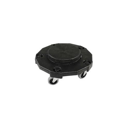 Genuine Joe Round Dolly - 5 Casters - 3" Caster Size - Resin - Black - 1 / Each
