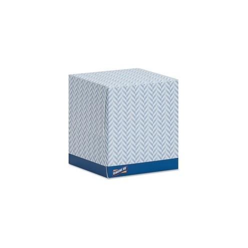 Genuine Joe Cube Box Facial Tissue - 2 Ply - Interfolded - White - Soft, Comfortable, Smooth - For Face - 85 Quantity Per Box - 1728 / Pallet