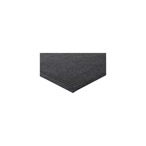 Genuine Joe EcoGuard Indoor Wiper Floor Mats - Indoor - 60" Length x 36" Width - Plastic, Rubber - Charcoal Gray