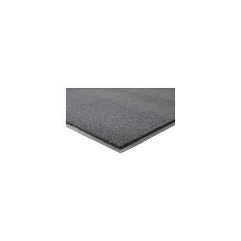 Genuine Joe Silver Series Indoor Entry Mat - Building, Carpet, Hard Floor - 10 ft Length x 36" Width - Plush - Charcoal