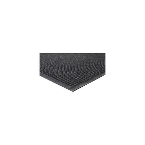 Genuine Joe Waterguard Floor Mat - 10 ft Length x 36" Width - Rectangle - Rubber - Charcoal