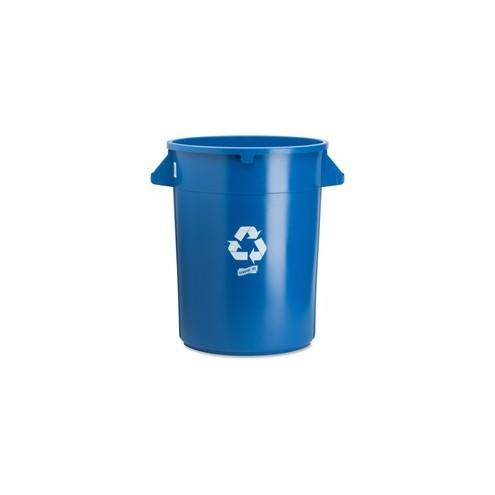 Genuine Joe 32-gallon Heavy-duty Trash Container - 32 gal Capacity - Plastic - Blue