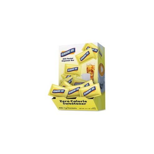 Genuine Joe Sucralose Zero Calorie Sweetener Packets - 0 lb (0 oz) - Artificial Sweetener - 400/Box