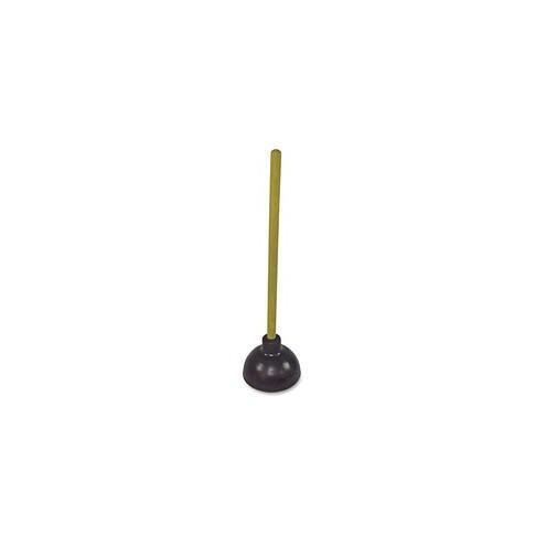 Genuine Joe Value Plus Plunger - 5.75" Cup Diameter - 23" Length - Yellow