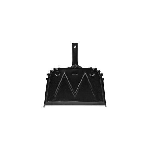 Genuine Joe Heavy-duty Metal Dustpan - 16" Wide - Metal Pan - Black - 12 / Carton