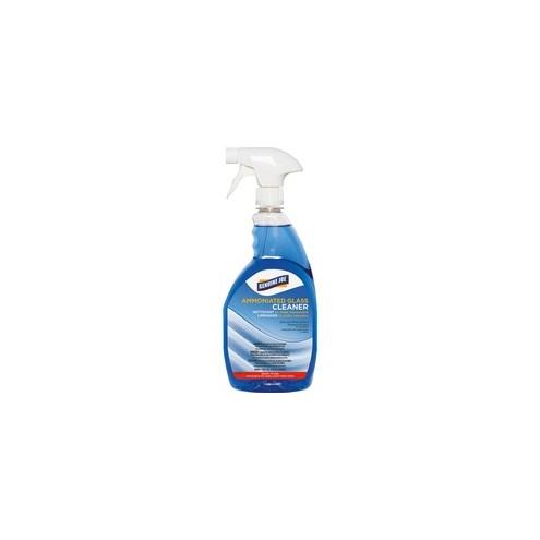 Genuine Joe Ammoniated Glass Cleaner - Ready-To-Use Spray - 32 fl oz (1 quart) - 6 / Carton - Dark Blue