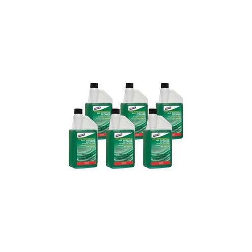 Genuine Joe High Performance All Purpose Cleaner - Concentrate Liquid - 32 fl oz (1 quart) - 6 / Carton - Green