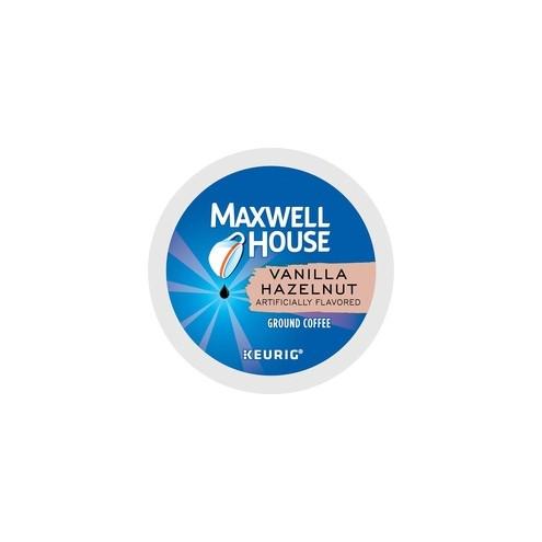 Maxwell House Vanilla Hazelnut K-Cup - Compatible with K-Cup Brewer - Caffeinated - Vanilla Hazelnut, Arabica - Dark - 24 / Box