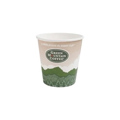 GMCR12OZCUPS,1000/CT - 12 fl oz - 1000 / Carton - Green - Paper, Resin - Hot Drink