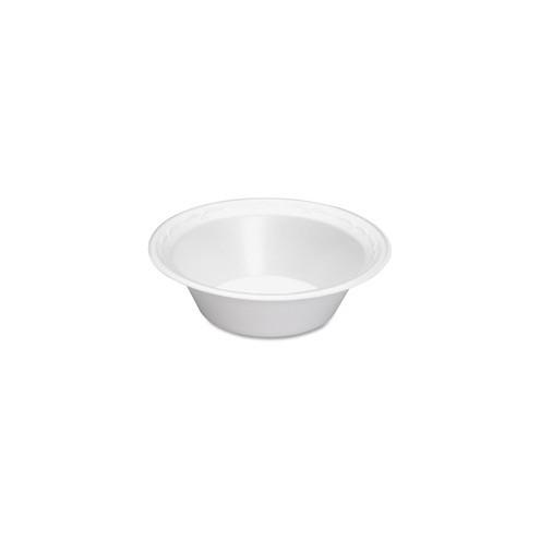 Genpak Foam Bowls - 12 fl oz Bowl - Foam Bowl - Disposable - 1000 Piece(s) / Carton