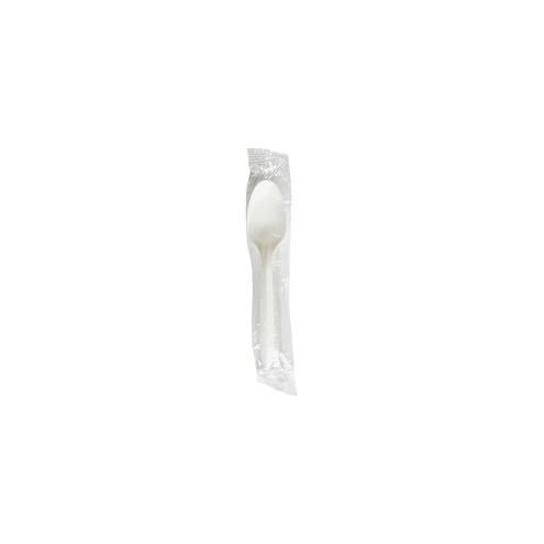 GCN Individual Medium Weight Eating Utensils - 1000/Carton - Breakroom - Polypropylene - White