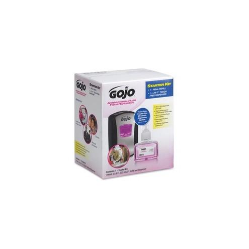 Gojo&reg; LTX-7 Plum Foam Dispenser Starter Kit - Automatic - 23.67 fl oz Capacity - Chrome Black - 1Carton