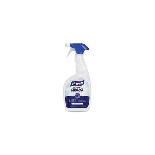 PURELL&reg; Healthcare Surface Disinfectant - Ready-To-Use Spray - 32 fl oz (1 quart) - 12 / Carton - Clear