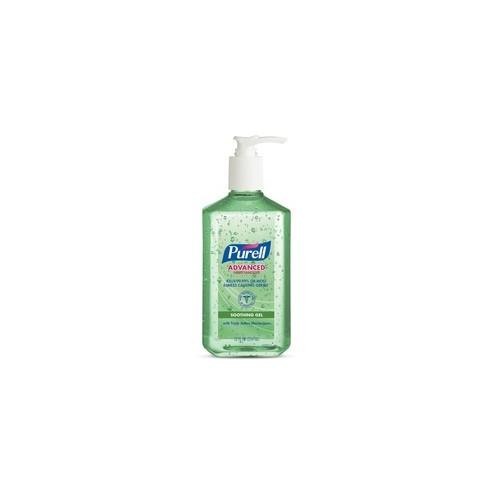 PURELL&reg; Instant Hand Sanitizer with Aloe - 12 oz - Pump Bottle Dispenser - Kill Germs - Hand, Skin - Clear - Non-sticky, Residue-free - 1 Each