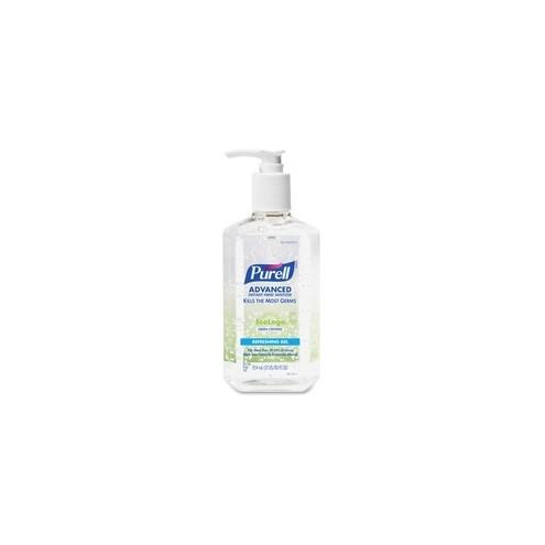 PURELL&reg; Hand Sanitizer Refreshing Gel Pump - 12 fl oz (354.9 mL) - Pump Bottle Dispenser - Kill Germs - Hand - Clear - 12 / Carton