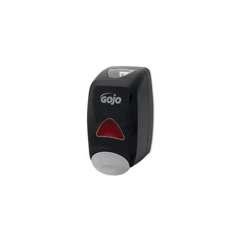 Gojo&reg; FMX-12 Push-style Foam Soap Dispenser - Manual - 1.32 quart Capacity - Compact, Site Window, Key Lock - Black - 6 / Carton