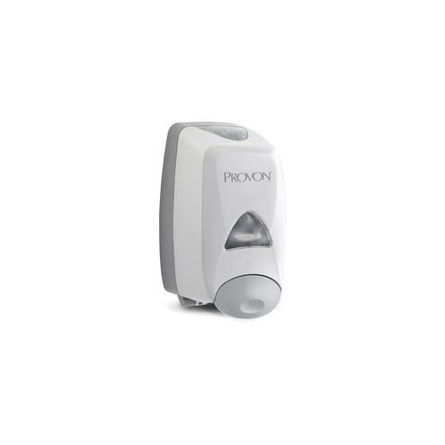 Provon FMX-12 Foam Soap Dispenser - Manual - 1.32 quart Capacity - Key Lock, Soft Push, Site Window - Dove Gray - 1Each