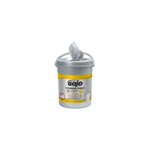 Gojo&reg; Scrubbing Towels - 10.50" x 13" - White - Heavy Duty - For Hand - 72 Quantity Per Canister - 1 Each