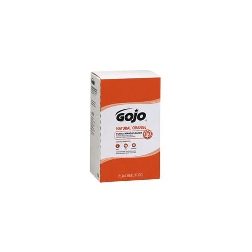 Gojo&reg; Natural Orange Pumice Hand Cleaner Refill - Orange Citrus Scent - 67.6 fl oz (2 L) - Dirt Remover, Grease Remover, Soilage Remover - Hand - Gray - 4 / Carton