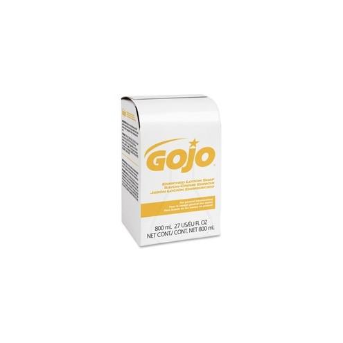 Gojo&reg; Bag-in-Box Refill Enriched Lotion Soap - 27.1 fl oz (800 mL) - Hand - Gold - Pleasant Scent - 12 / Carton