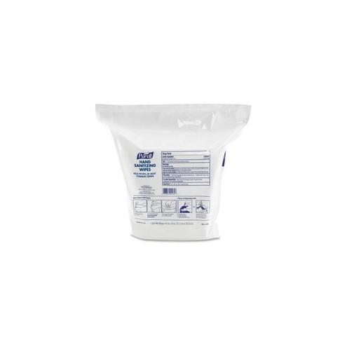PURELL&reg; Sanitizing Wipes - White - Lint-free - For Restaurant, Office, Hand, Health Club - 1200 Quantity Per Pack - 2400 / Carton