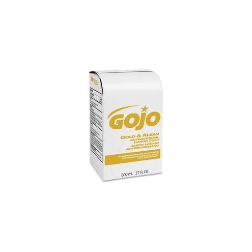 Gojo&reg; Gold & Klean Antimicrobial Lotion Soap - Fresh Scent Scent - 27.1 fl oz (800 mL) - Dirt Remover, Bacteria Remover, Kill Germs, Residue - Leak Proof - 1 Each