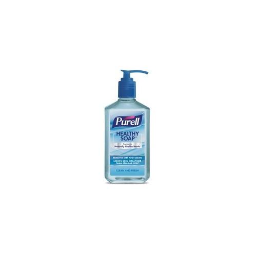 PURELL&reg; Scented Healthy Soap - Fresh Clean Scent - 12 fl oz (354.9 mL) - Pump Bottle Dispenser - Dirt Remover, Kill Germs - Hand - Bio-based - 12 / Carton