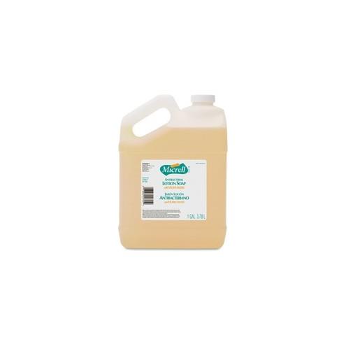 Micrell Antibacterial Lotion Soap - 1 gal (3.8 L) - Bacteria Remover, Kill Germs - Hand - Amber - Anti-irritant - 1 Each