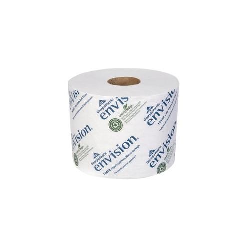 Envision 1-ply Roll Bath Tissue - 1 Ply - 3.90" x 4" - 1500 Sheets/Roll - White - Soft - For Office Building, School, Public Facilities - 72000 / Carton