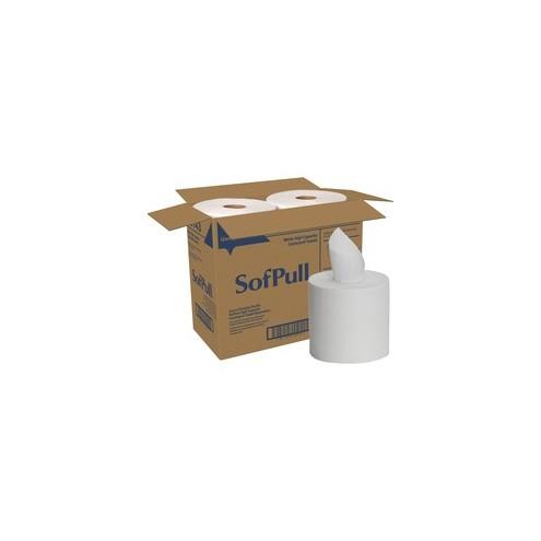 SofPull High-Capacity Center Pull Towels - 15" x 7.80" - 560 Sheets/Roll - White - Paper - Absorbent, Soft - For Healthcare, Food Service, Public Facilities, Kitchen, Washroom - 4 / Carton