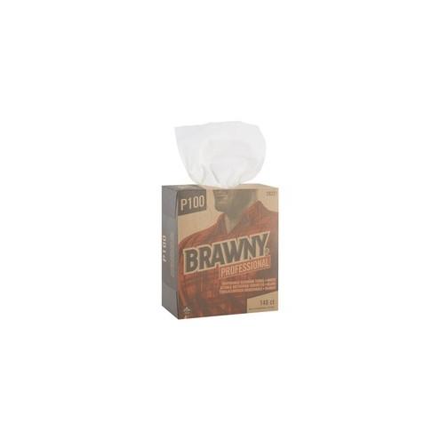 Brawny Industrial Professional P100 Towels - Towel - 8" Width x 12.50" Length - 148 / Box - 20 / Carton - White