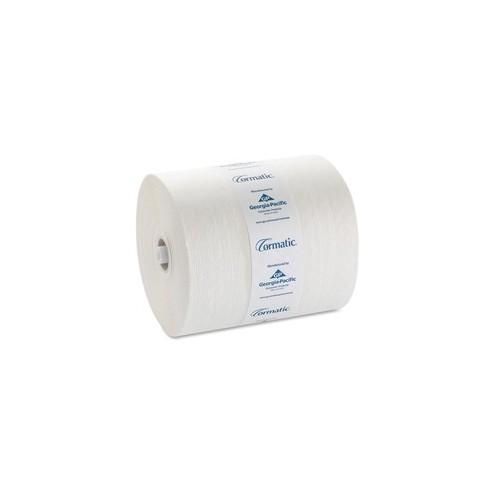 Georgia-Pacific Cormatic Hardwound Roll Towels - 1 Ply - 900 Sheets/Roll - White - Absorbent, Durable, Soft - For Office Building, Healthcare, Food Service - 6 / Carton