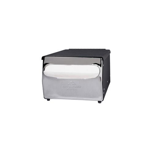 Georgia-Pacific MorNap Napkin Dispenser - Full Fold Dispenser - 255 x Sheet - 5.9" Height x 7.9" Width x 11.5" Depth - Steel - Black