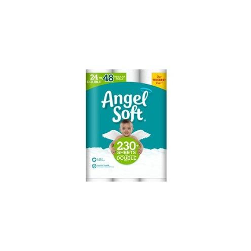 Angel Soft Professional Series Bath Tissue - 2 Ply - White - Durable, Soft, Septic Safe - For Bathroom - 24 / Pack