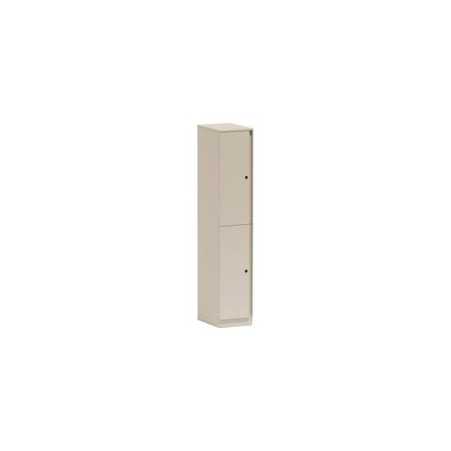 Great Openings 12" Double Locker - for Jacket, Shoes - Overall Size 65.9" x 12" - Beige - Metal