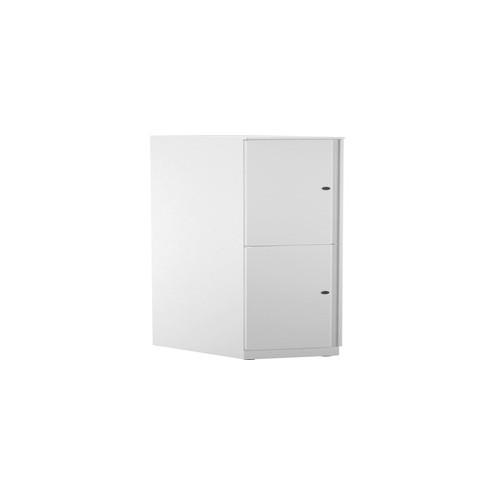 Great Openings 12" Double Locker - for Jacket, Shoes - Overall Size 65.9" x 18" - White - Metal