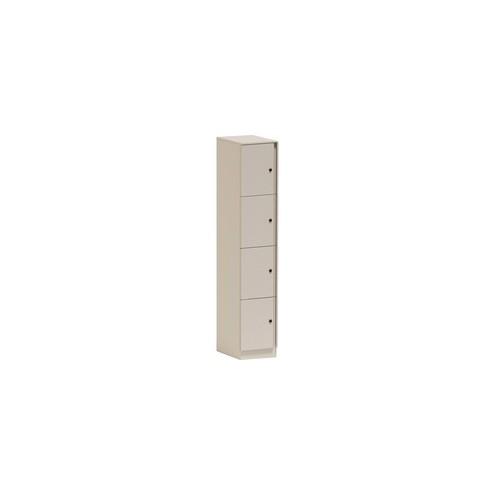 Great Openings 4-door Cubby Locker - Overall Size 65.9" x 12" - Beige - Metal