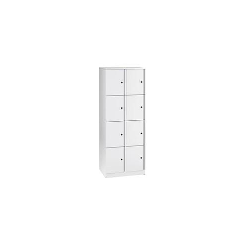 Great Openings 8-door Cubby Locker - Overall Size 65.9" x 24" - White - Metal