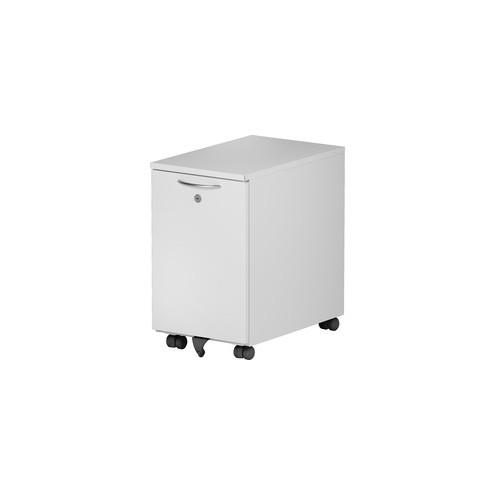 Great Openings Slim File - 2-Drawer - 18.9" x 12" x 20" - 2 x Drawer(s) for File - Locking Drawer, Durable - White - Metal