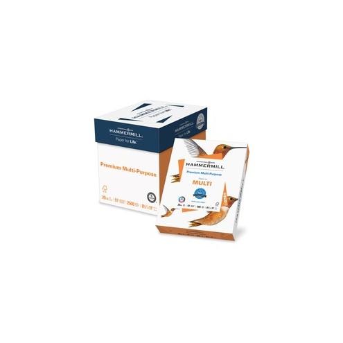Hammermill Premium Copy & Multipurpose Paper - 90% Opacity - Letter - 8 1/2" x 11" - 20 lb Basis Weight - Smooth - 2500 / Carton - White