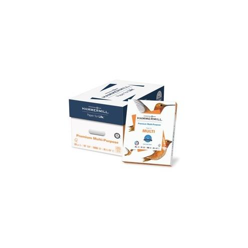 Hammermill Paper for Multi Copy & Multipurpose Paper - Letter - 8 1/2" x 11" - 20 lb Basis Weight - Smooth - 5000 / Carton - White