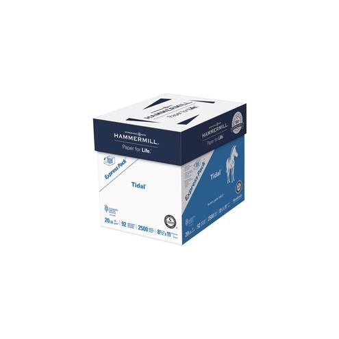 Hammermill Paper for Copy Laser, Inkjet Print Copy & Multipurpose Paper - 10% Recycled - Letter - 8 1/2" x 11" - 20 lb Basis Weight - 2500 / Carton - White