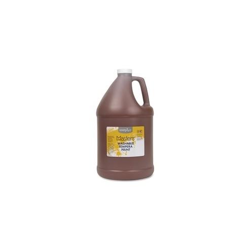 Handy Art Little Masters Washable Tempera Paint Gallon - 1 gal - 1 Each - Brown