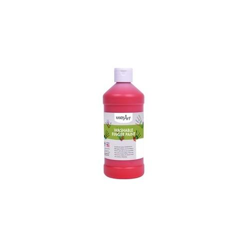 Handy Art Washable Finger Paint - 16 fl oz - 1 Each - Red