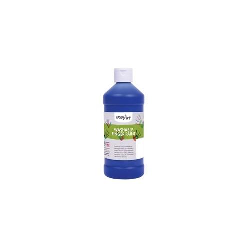 Handy Art Washable Finger Paint - 16 oz - 1 Each - Blue